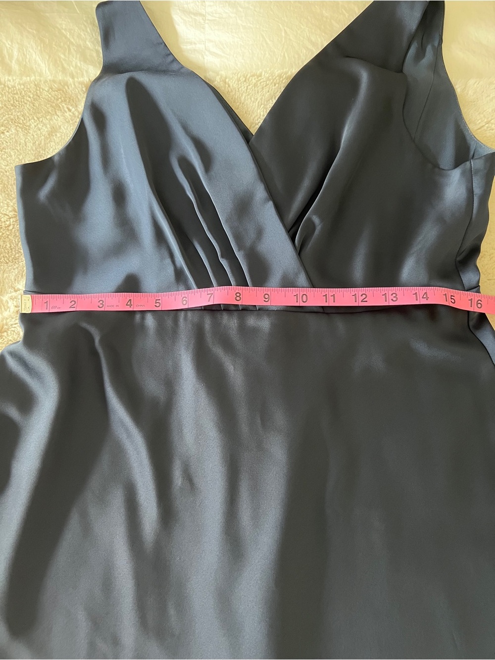 J. Crew Navy Satin A-Line Midi Dress